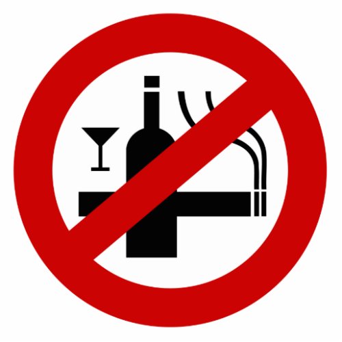 NO Smoking Alcohol  Thai Sign  Statuette