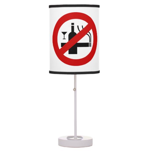 NO Smoking Alcohol  Thai Sign  Table Lamp