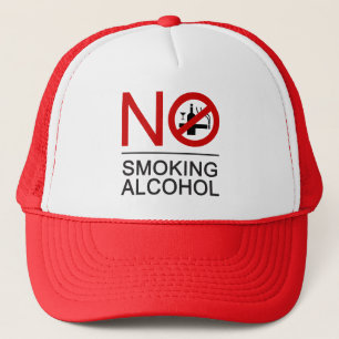 NO Smoking Alcohol ⚠ Thai Sign ⚠ Trucker Hat