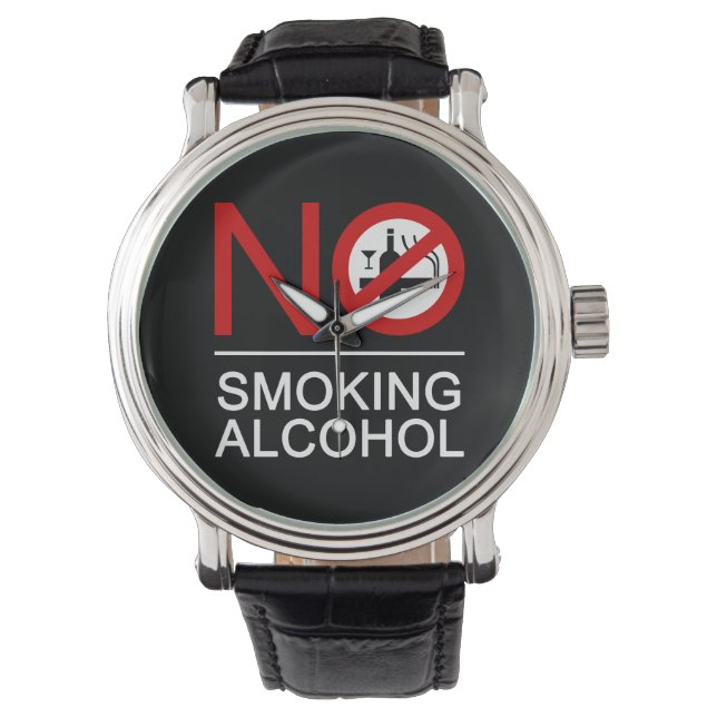 NO Smoking Alcohol ⚠ Thai Sign ⚠ Watch (Front)