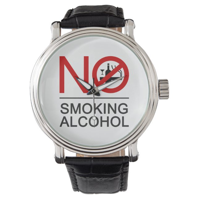 NO Smoking Alcohol ⚠ Thai Sign ⚠ Watch (Front)