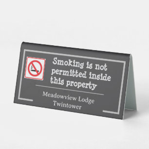 No Smoking Allowed Desk Signs Table Tent