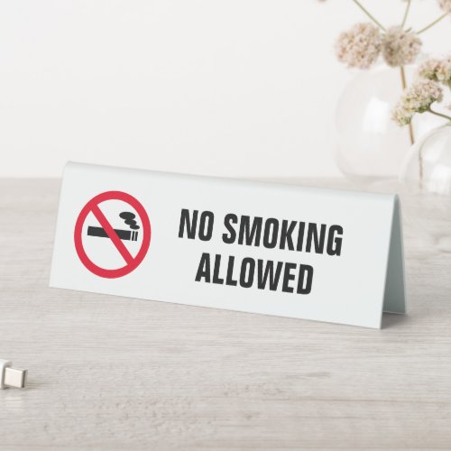 No smoking allowed Forbidden to smoke small Table Tent Sign