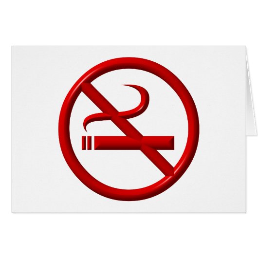 No Smoking / Anti-Smoking Cards (Front Horizontal)