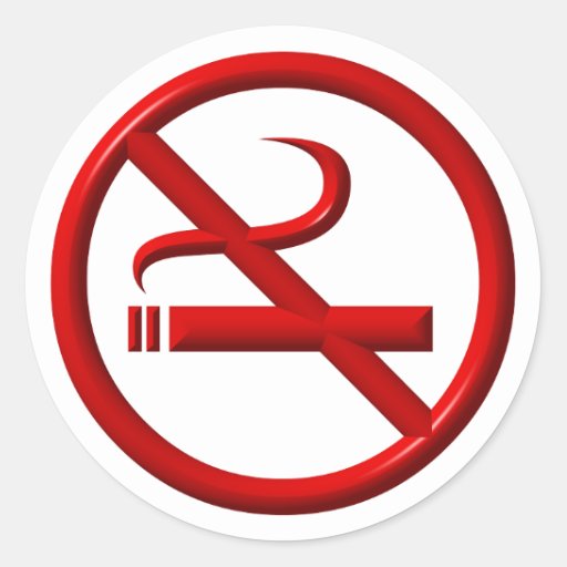 No Smoking / Anti-Smoking Stickers | Zazzle