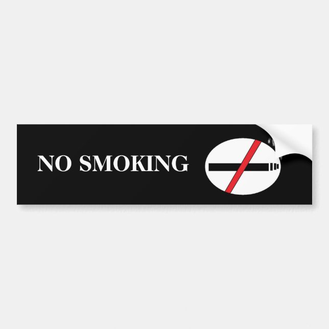 no smoking bumper sticker (Front)