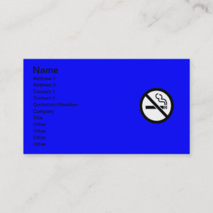 No Smoking Business Card