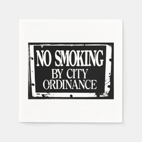 No Smoking By City Ordinance Paper Napkins