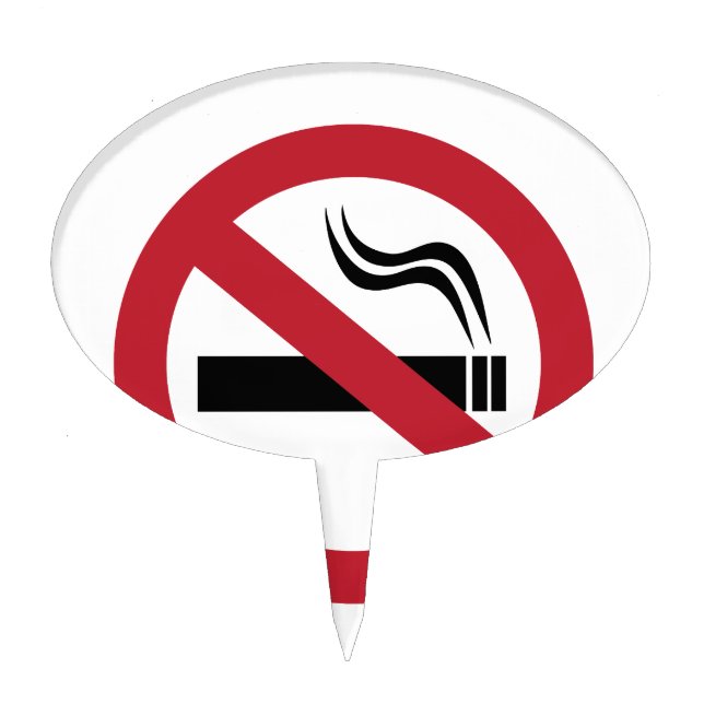 No Smoking Cake Topper (Front)