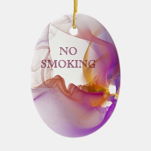 No smoking ceramic ornament