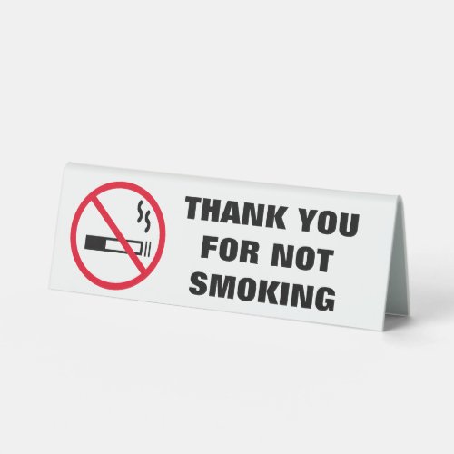 No Smoking Cigarette Custom Desk Sign