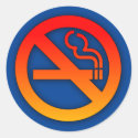 No Smoking Classic Round Sticker