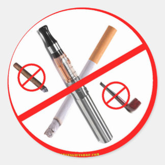 NO SMOKING CLASSIC ROUND STICKER