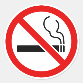 No Smoking Classic Round Sticker