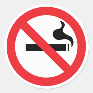 No Smoking Classic Round Sticker