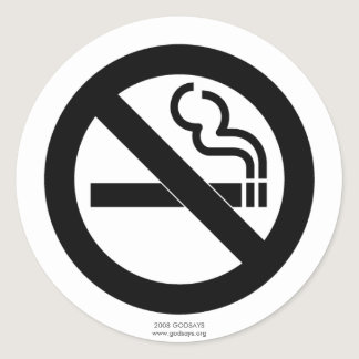 No Smoking Classic Round Sticker
