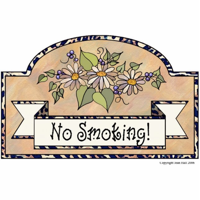 "No Smoking" - Decorative Sign Statuette (Front)