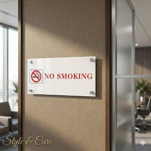 No Smoking Door Sign Visible Smoke Free Policy
