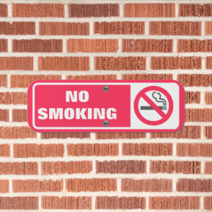 No Smoking Durable  Metal Sign
