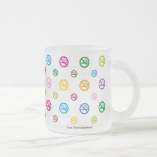 No smoking_frost mag_w frosted glass coffee mug