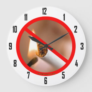 NO SMOKING LARGE CLOCK