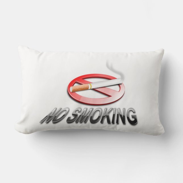 NO SMOKING LUMBAR PILLOW (Front)