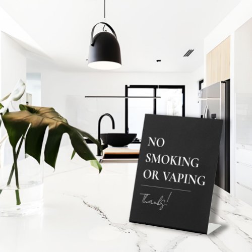 No Smoking No Vaping Office Airbnb Restaurant Pedestal Sign