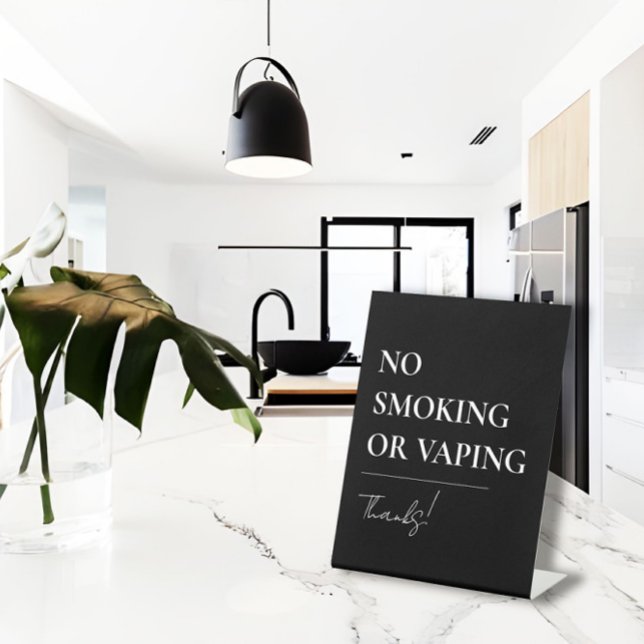No Smoking No Vaping Office, Airbnb, Restaurant Pedestal Sign (Creator Uploaded)