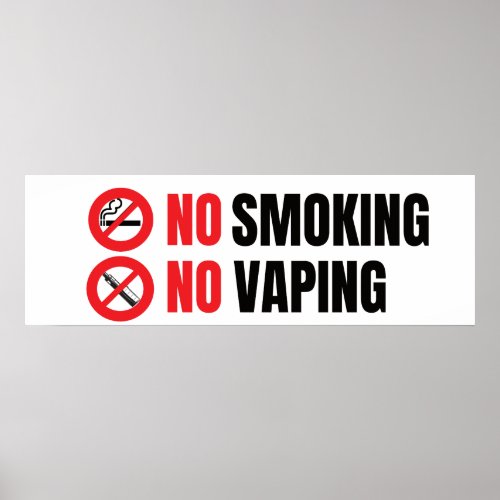 No Smoking No Vaping Poster