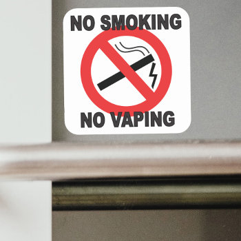 No Smoking No Vaping Sign Sticker by SayWhatYouLike at Zazzle