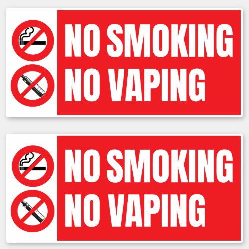 No Smoking No Vaping Sticker
