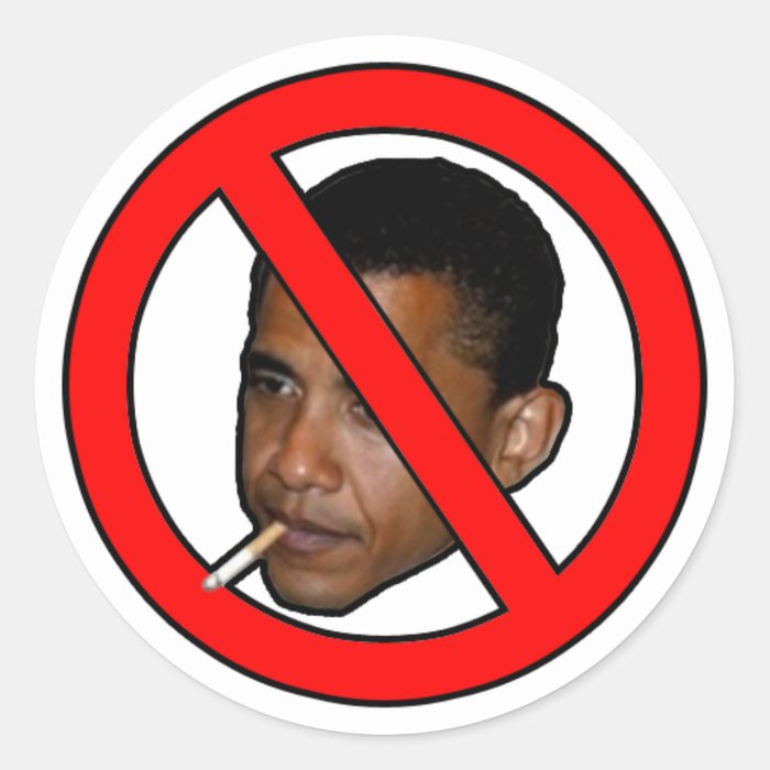 No Smoking, Obama. Stickers