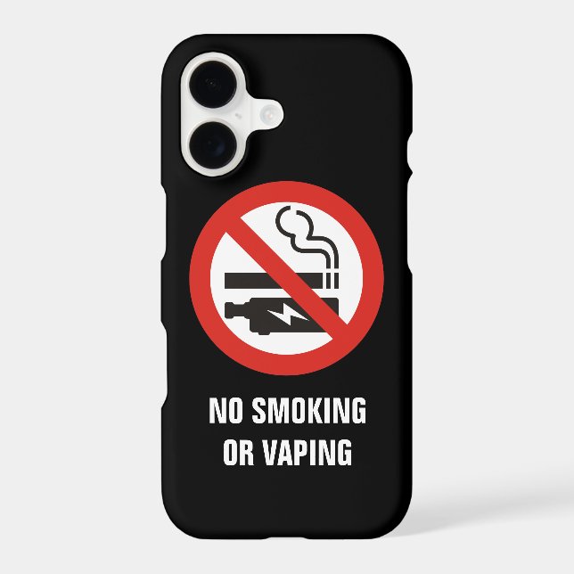 No Smoking or Vaping Case-Mate iPhone Case (Back)
