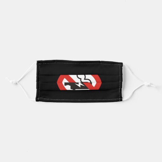 No Smoking or Vaping Cloth Face Mask (Front, Folded)