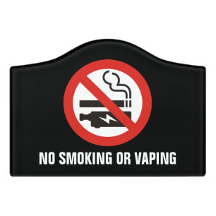 No Smoking or Vaping Door Sign
