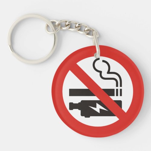 No Smoking or Vaping Keychain