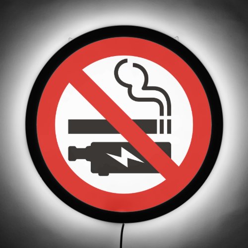 No Smoking or Vaping LED Sign