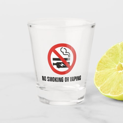 No Smoking or Vaping Shot Glass
