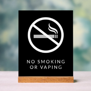 No Smoking or Vaping Sign