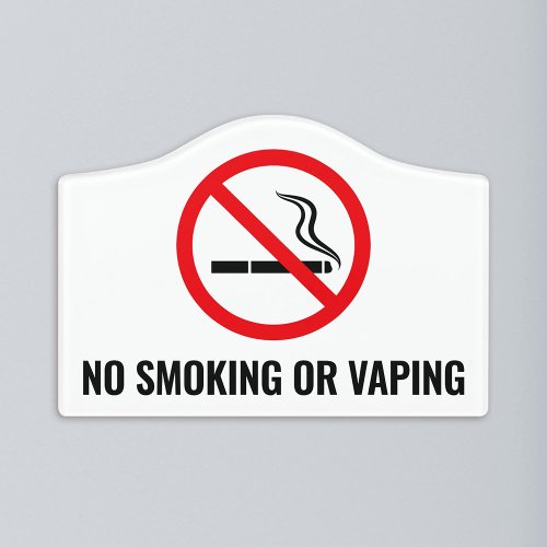 No smoking or vaping wall or door sign