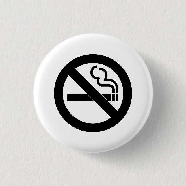 'No Smoking' Pictogram Button (Front)