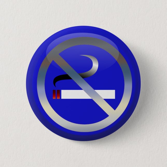 No Smoking Pinback Button (Front)