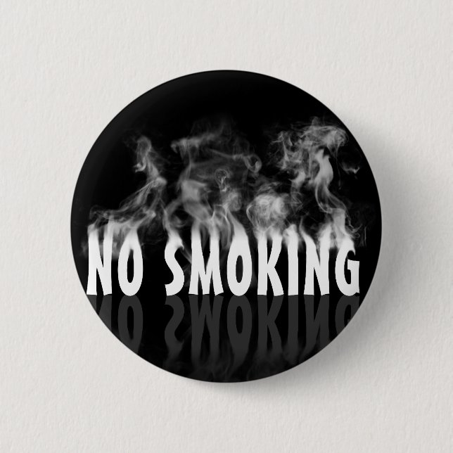 No Smoking Pinback Button (Front)