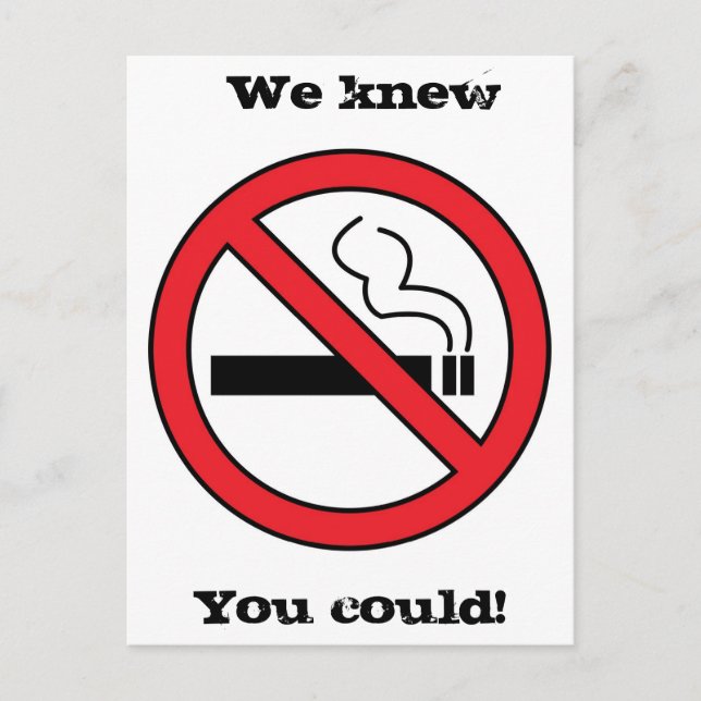 No smoking postcard (Front)