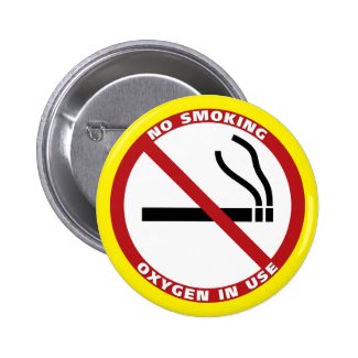No Smoking Products Pinback Buttons