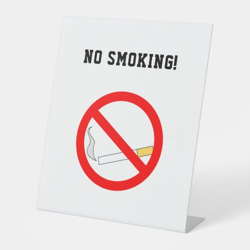No Smoking Prohibited Warning Pedestal Sign