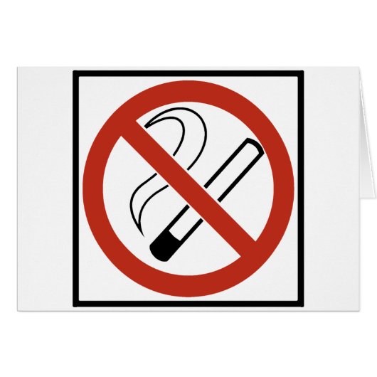 No Smoking Sign Cards (Front Horizontal)