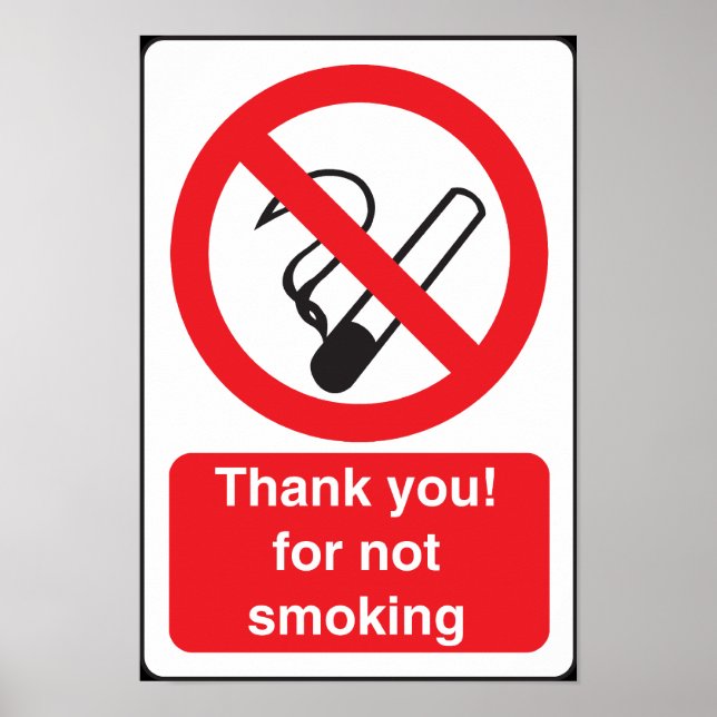 No Smoking Sign For Your Restaurant or Business (Front)