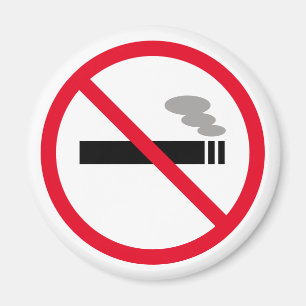 No smoking sign forbidden to smoke cigarette icon magnet