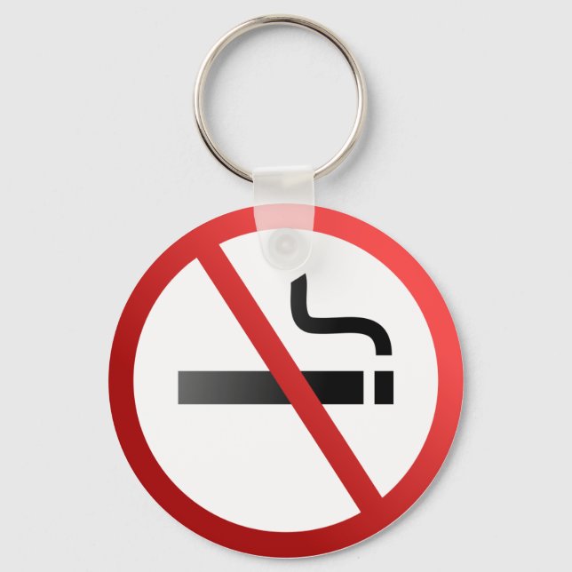 No Smoking Sign Keychain (Front)